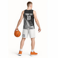 Personalized New Zealand Football Basketball Jersey Kiwi Mascot with Silver Fern - Maori Tribal Tattoo Art TS04 - Polynesian Pride