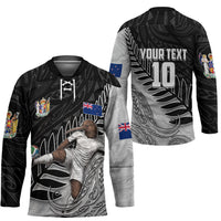 Personalized New Zealand Football Hockey Jersey Kiwi Mascot with Silver Fern - Maori Tribal Tattoo Art TS04 - Polynesian Pride