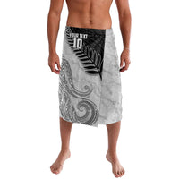Personalized New Zealand Football Lavalava Kiwi Mascot with Silver Fern - Maori Tribal Tattoo Art TS04 Black White - Polynesian Pride