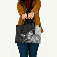 Personalized New Zealand Football Leather Bag Kiwi Mascot with Silver Fern - Maori Tribal Tattoo Art TS04 - Polynesian Pride
