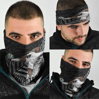 Personalized New Zealand Football Neck Gaiter Kiwi Mascot with Silver Fern - Maori Tribal Tattoo Art TS04 - Polynesian Pride