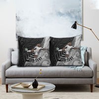 Personalized New Zealand Football Pillow Cover Kiwi Mascot with Silver Fern - Maori Tribal Tattoo Art TS04 - Polynesian Pride