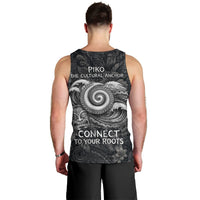 Hawaiian Piko Men Tank Top Cultural Anchor Connect Your Roots Ocean Waves