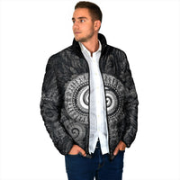 Hawaiian Piko Padded Jacket Cultural Anchor Connect Your Roots Ocean Waves