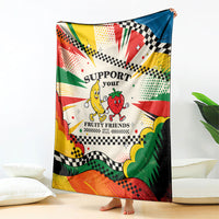 Support Your Fruity Friends Love Wins Gay Pride Blanket LGBTQ Retro 30s Cartoon Checkered