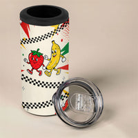 Support Your Fruity Friends Love Wins Gay Pride 4 in 1 Can Cooler Tumbler LGBTQ Retro 30s Cartoon Checkered TS04 - Polynesian Pride