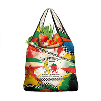 Support Your Fruity Friends Love Wins Gay Pride Grocery Bag LGBTQ Retro 30s Cartoon Checkered