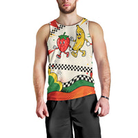 Support Your Fruity Friends Love Wins Gay Pride Men Tank Top LGBTQ Retro 30s Cartoon Checkered