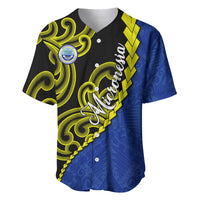 Federated States Of Micronesia FSM Baseball Jersey Pacific Islander Tribal Swirl Geometric Pattern