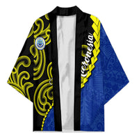 Federated States Of Micronesia FSM Kimono Pacific Islander Tribal Swirl Geometric Pattern