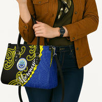 Federated States Of Micronesia FSM Leather Bag Pacific Islander Tribal Swirl Geometric Pattern