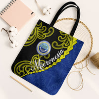 Federated States Of Micronesia FSM Tote Bag Pacific Islander Tribal Swirl Geometric Pattern