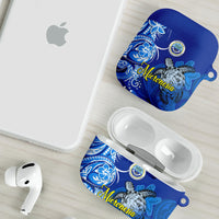 Micronesia Sea Turtle AirPods Case Federated States Of Micronesia Tribal Floral Pattern