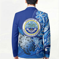 Micronesia Sea Turtle Blazer Federated States Of Micronesia Tribal Floral Pattern