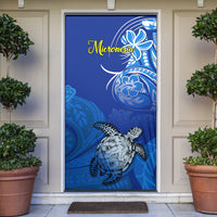 Micronesia Sea Turtle Door Cover Federated States Of Micronesia Tribal Floral Pattern