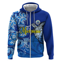 Micronesia Sea Turtle Hoodie Federated States Of Micronesia Tribal Floral Pattern
