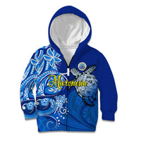 Micronesia Sea Turtle Kid Hoodie Federated States Of Micronesia Tribal Floral Pattern