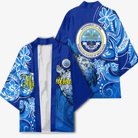 Micronesia Sea Turtle Kimono Federated States Of Micronesia Tribal Floral Pattern