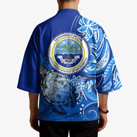Micronesia Sea Turtle Kimono Federated States Of Micronesia Tribal Floral Pattern