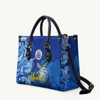 Micronesia Sea Turtle Leather Bag Federated States Of Micronesia Tribal Floral Pattern
