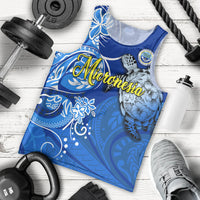 Micronesia Sea Turtle Men Tank Top Federated States Of Micronesia Tribal Floral Pattern