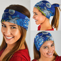 Micronesia Sea Turtle Neck Gaiter Federated States Of Micronesia Tribal Floral Pattern