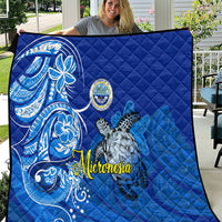 Micronesia Sea Turtle Quilt Federated States Of Micronesia Tribal Floral Pattern