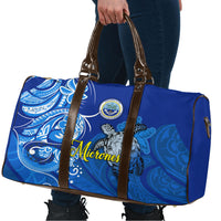Micronesia Sea Turtle Travel Bag Federated States Of Micronesia Tribal Floral Pattern