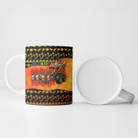 Tropical Christmas In July Santa Claus Ceramic Mug Festive Hawaiian With Beach Reindeer Sleigh TS04 - Polynesian Pride