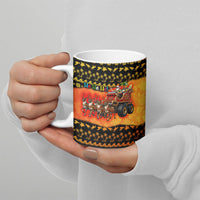 Tropical Christmas In July Santa Claus Ceramic Mug Festive Hawaiian With Beach Reindeer Sleigh TS04 - Polynesian Pride
