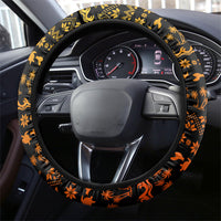 Tropical Christmas In July Santa Claus Steering Wheel Cover Festive Hawaiian With Beach Reindeer Sleigh