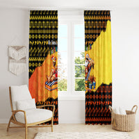Tropical Christmas In July Santa Claus Window Curtain Festive Hawaiian With Beach Reindeer Sleigh