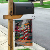 Tropical Christmas In July Candy Cane Surf Garden Flag Vibrant Street Art Beach Graffiti Graphic