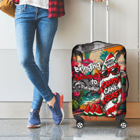 Tropical Christmas In July Candy Cane Surf Luggage Cover Vibrant Street Art Beach Graffiti Graphic