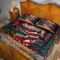 Tropical Christmas In July Candy Cane Surf Quilt Bed Set Vibrant Street Art Beach Graffiti Graphic