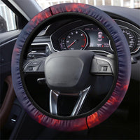 New Zealand Aotearoa Kiwi UFO Steering Wheel Cover Sci-Fi Galaxy Sunset Sky Tower And Mountain