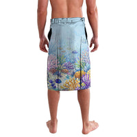 Fiji Taveuni Rainbow Reef Lavalava Scuba Diver Vibrant Undersea Coral Garden Watercolor