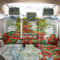 Fiji Taveuni Island Dateline Crossing Back Car Seat Cover Tropical Cultural Landscape With Tagimoucia Floral Pattern