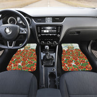 Fiji Taveuni Island Dateline Crossing Car Mats Tropical Cultural Landscape With Tagimoucia Floral Pattern