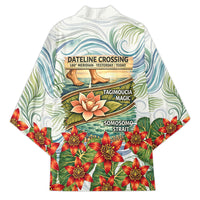 Fiji Taveuni Island Dateline Crossing Kimono Tropical Cultural Landscape With Tagimoucia Floral Pattern