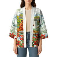 Fiji Taveuni Island Dateline Crossing Kimono Tropical Cultural Landscape With Tagimoucia Floral Pattern
