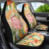 Hawaii Aloha Academy Back To School Car Seat Cover Sea Turtle Tropical Hibiscus Flowers Retro Psychedelic