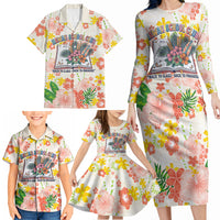 Personalized Hawaii School Club Back To Class Family Matching Long Sleeve Bodycon Dress and Hawaiian Shirt Retro Tropical Hibiscus Pattern With Open Notebook TS04 - Polynesian Pride