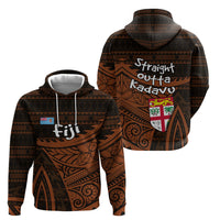 Straight Outta Kadavu Fiji Hoodie Tribal Polynesian Tattoo Coat Of Arms Flag