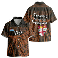 Straight Outta Kadavu Fiji Kid Hawaiian Shirt Tribal Polynesian Tattoo Coat Of Arms Flag