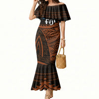 Straight Outta Kadavu Fiji Mermaid Dress Tribal Polynesian Tattoo Coat Of Arms Flag