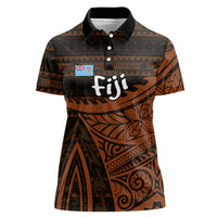 Straight Outta Kadavu Fiji Women Polo Shirt Tribal Polynesian Tattoo Coat Of Arms Flag