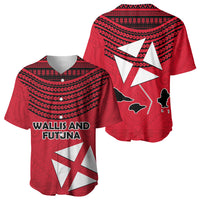 Wallis And Futuna Baseball Jersey Polynesian Tattoo Flag Map