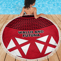 Wallis And Futuna Beach Blanket Polynesian Tattoo Flag Map