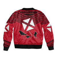 Wallis And Futuna Bomber Jacket Polynesian Tattoo Flag Map